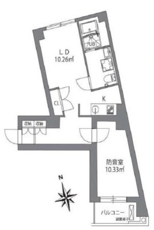 アズミュージック新宿御苑の物件間取画像